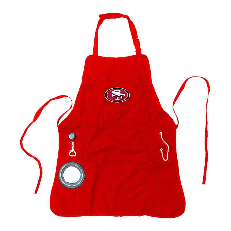 Deluxe Cotton Canvas NFL Team Pride Grilling/Cooking Apron - San Francisco 49s